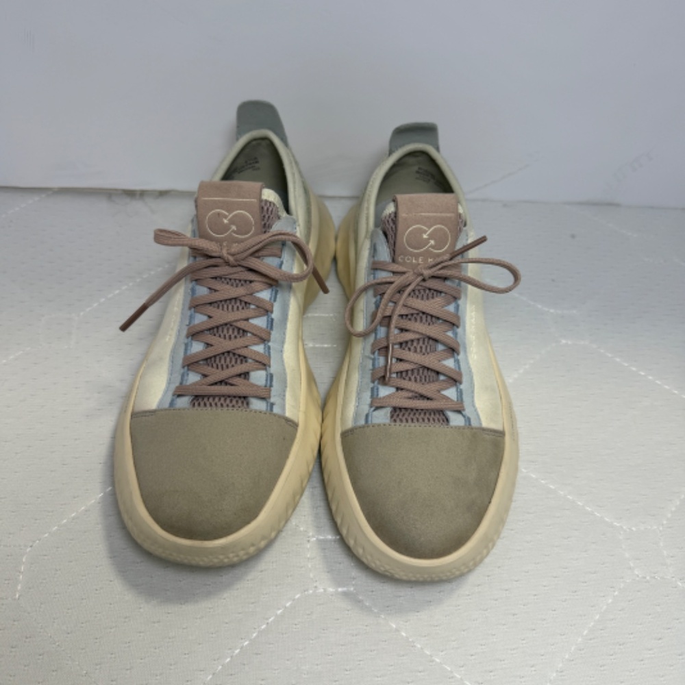 Cole Haan Zerogrand FlowerFoam Sneakers Womens Size 6.5 B Beige Suede Lace Up - Picture 2 of 8